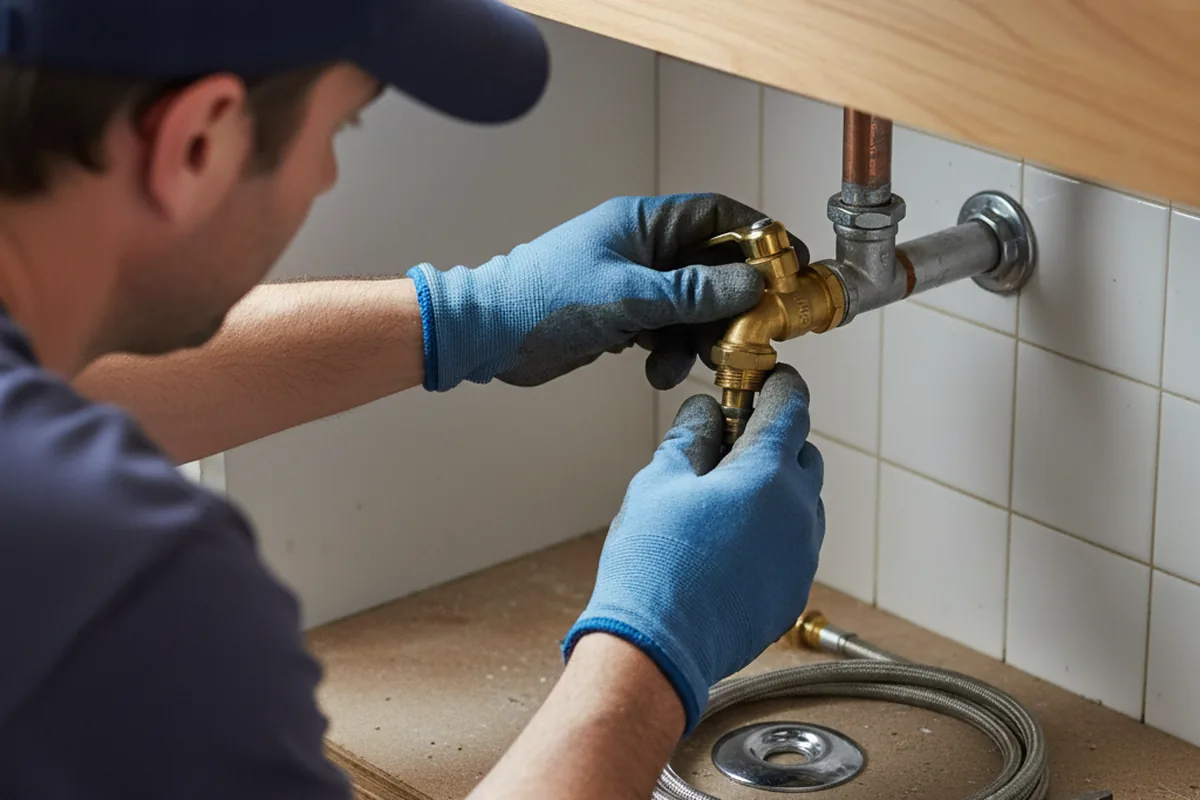 Shutoff valve and fitting work during Faucet and Fixture Repair in Plattsburg